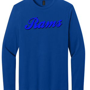 Long Sleeve Softstyle Cotton T-shirt Youth and Adult- 3D Rams