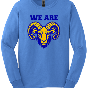 Long Sleeve Cotton T-shirt Youth and Adult --Logo 1