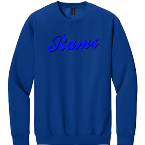 Crew Sweatshirt Softstyle Youth and Adult- 3D Rams