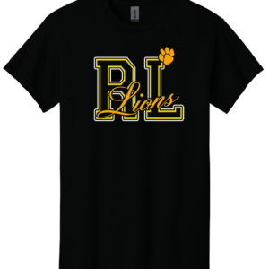 # 1 RL Logo Black Cotton T-shirt