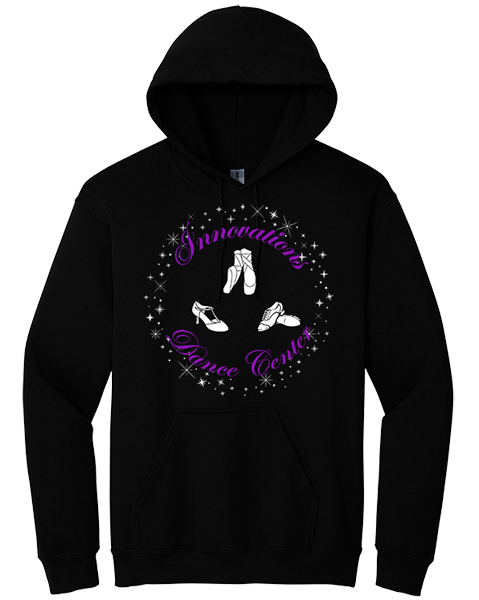 full front black hoodie