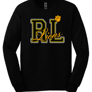 # 1 RL Logo Black Long Sleeve Cotton T-shirt