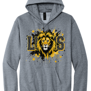 # 3 Lion Splatter Sport Grey Hoodie