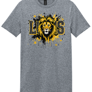 # 3 Lion Splatter Logo Sport Grey T-shirt